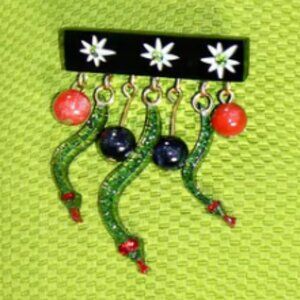 NEW Splendette Green Red Snake Brooch from the Halloween Collection 2025